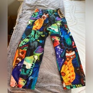 Unbranded colorful, abstract buttterfly print pants